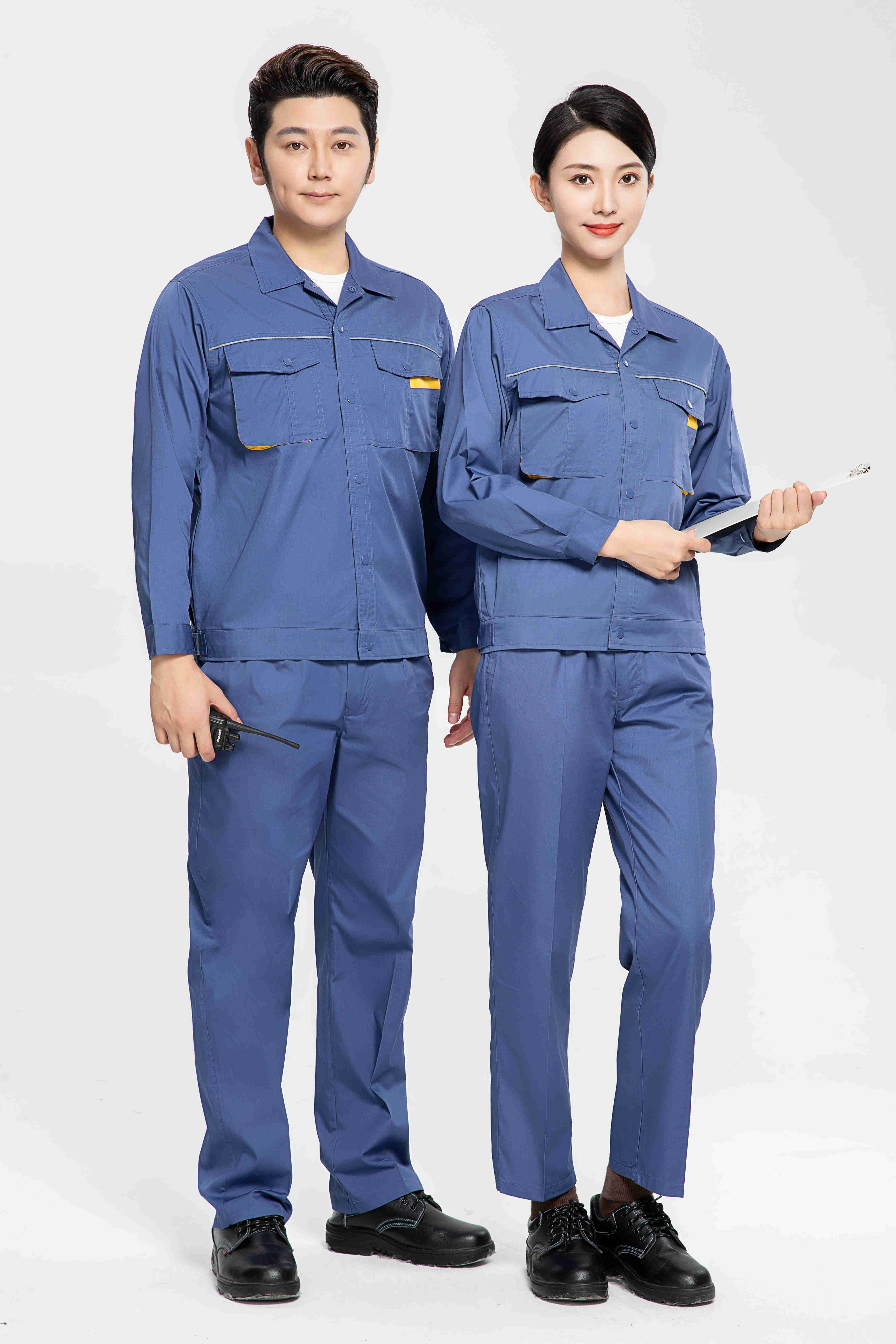 Polyester cotton fine twill spring and summer long-sleeved workwear labor protection clothing tops 91-C-4 tops