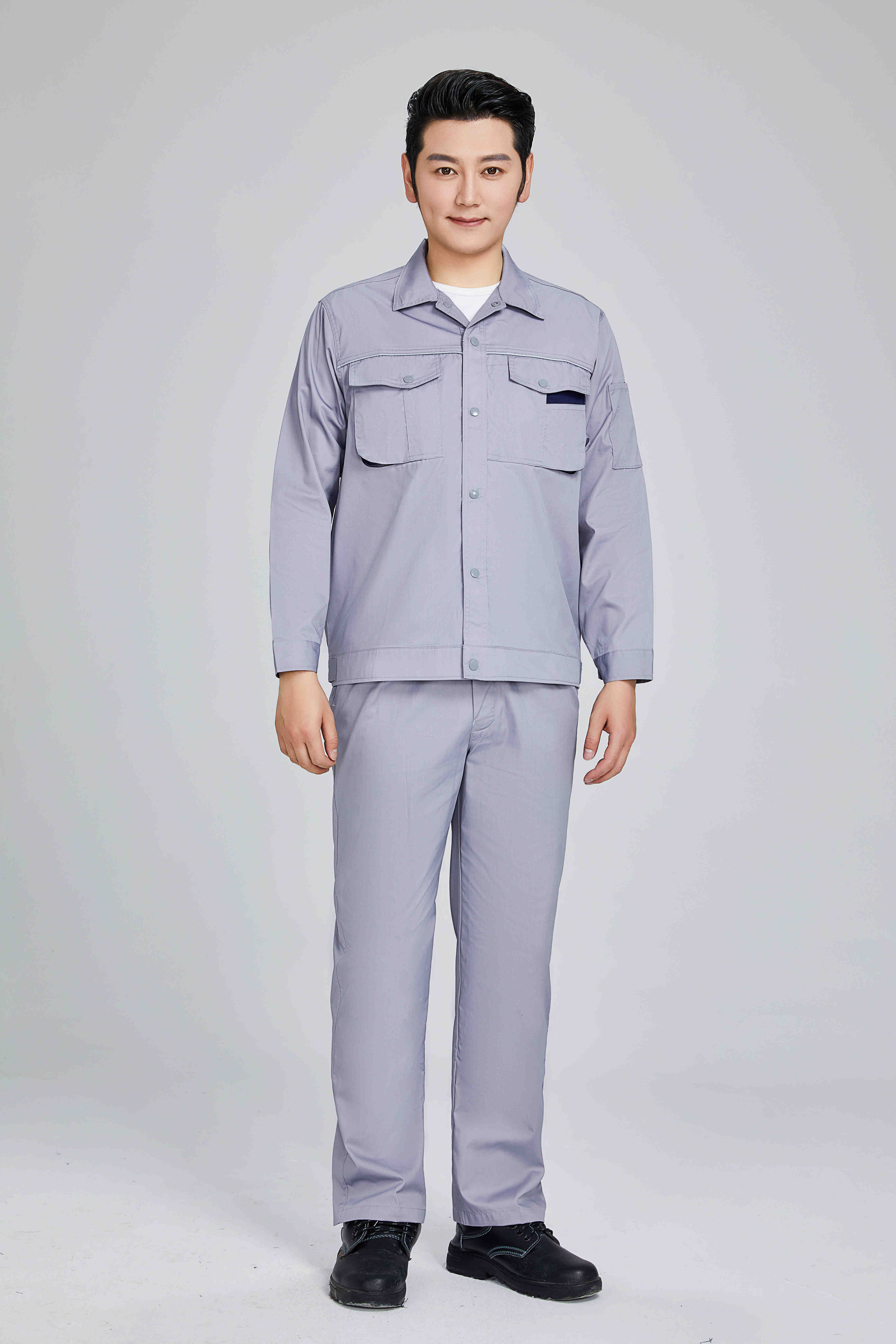 Polyester cotton fine twill spring and summer long-sleeved workwear labor protection suit 91-C-2 suit