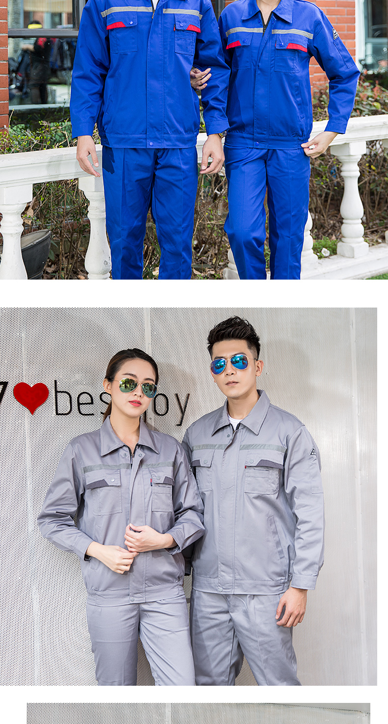 Anti-static reflective strip spring and autumn long-sleeved work clothes suit H30-knife anti-static reflective strip suit
