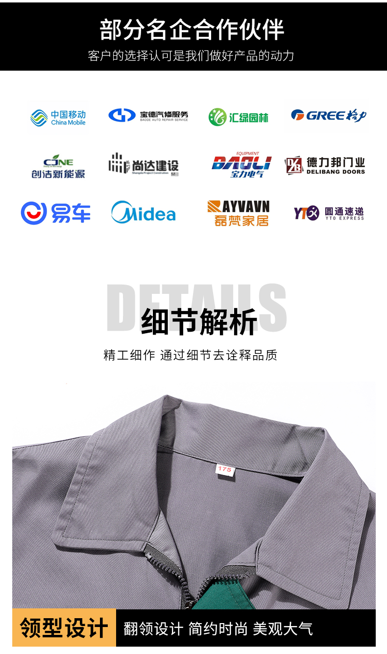 High-quality fabrics, comfortable and breathable short-sleeved work clothes, workwear tops H22-2208 tops