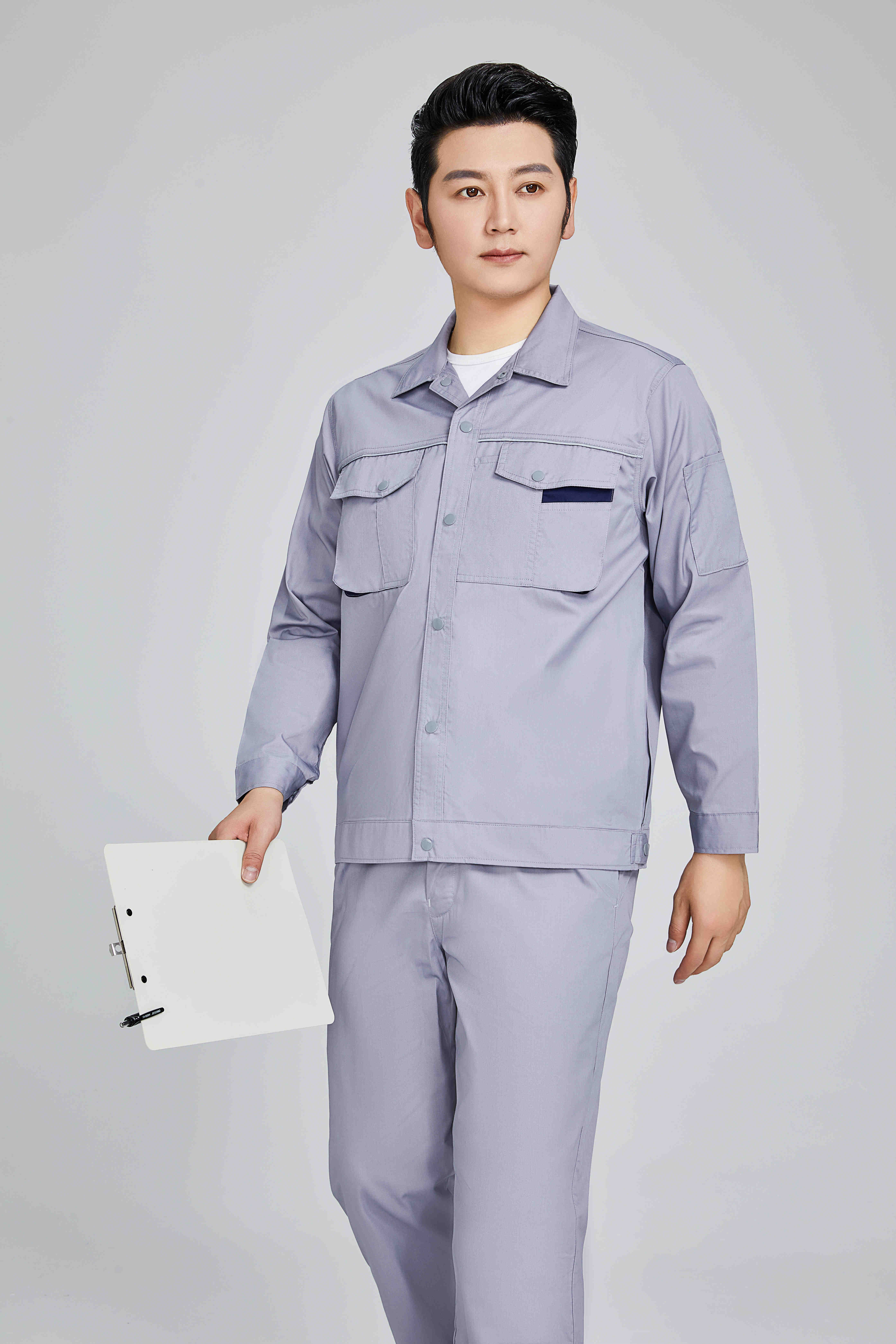 Polyester cotton fine twill spring and summer long-sleeved workwear labor protection suit 91-C-2 suit