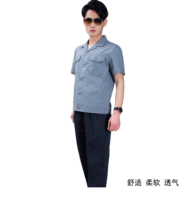 Polyester cotton high density poplin short sleeve workwear jacket Z03-8316 top