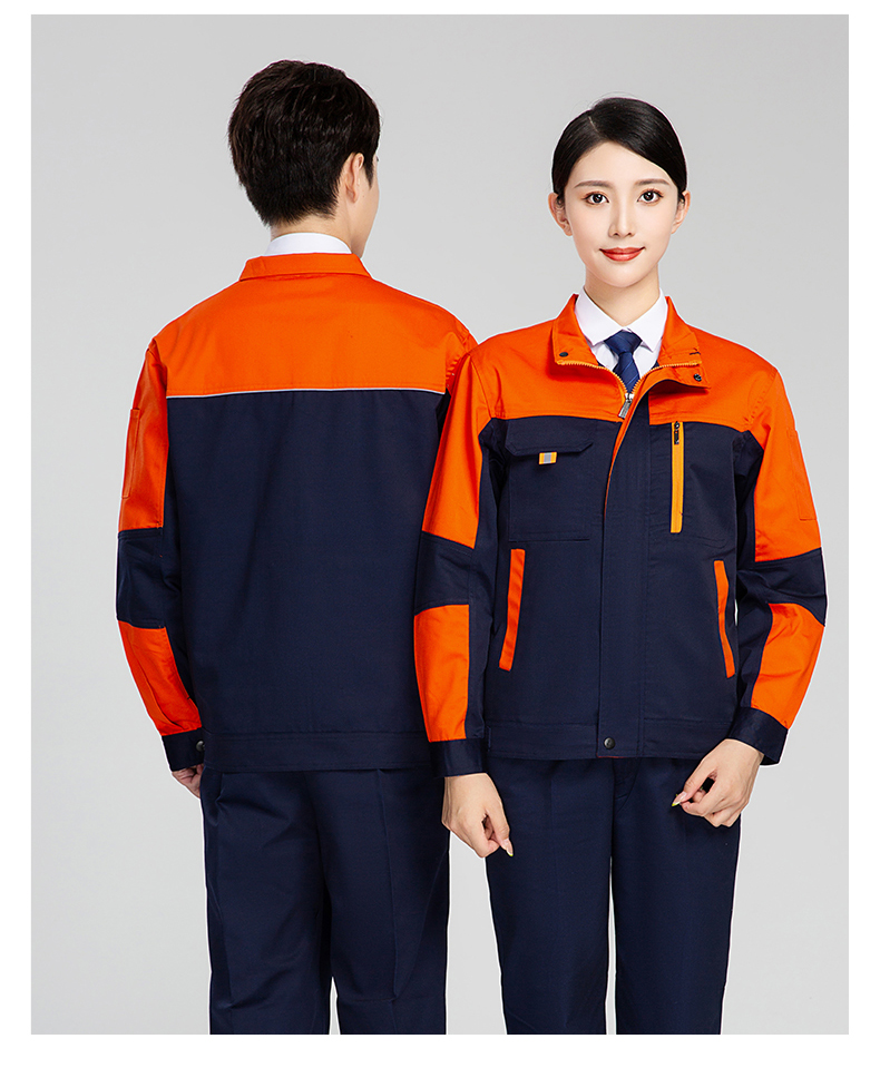 Polyester-cotton color matching work clothes suit H28-100