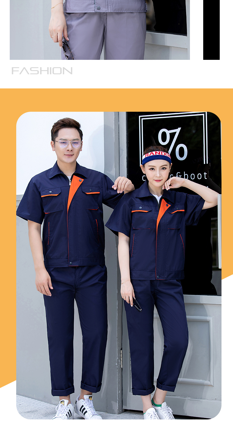 High-quality fabrics, comfortable and breathable short-sleeved work clothes, workwear tops H22-2208 tops