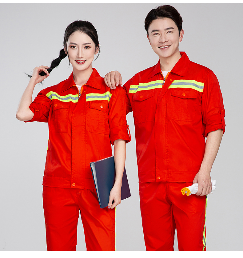 Moisture wicking sanitation thin summer long-sleeved workwear suit H22-2216