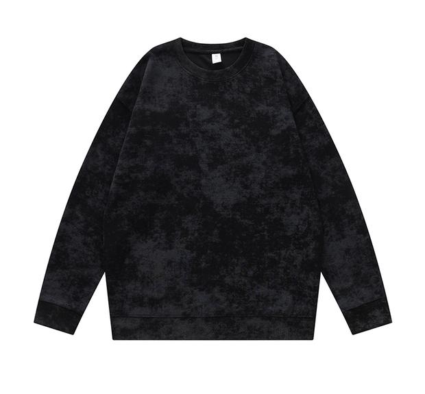 A7025- Washed Chinese cotton round neck sweatshirt