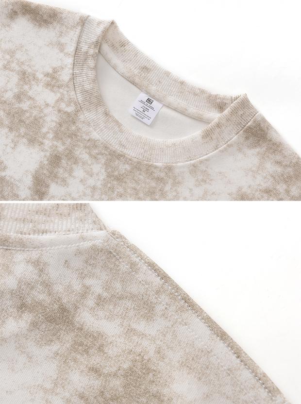 A7025- Washed Chinese cotton round neck sweatshirt