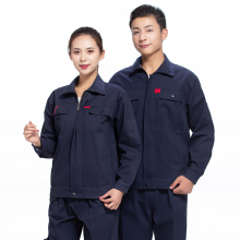 Full-craft cotton brushed long-sleeved workwear suit H22-918