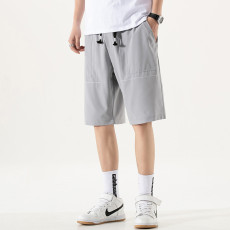 Ice silk polyester drawstring casual shorts KD3-1323
