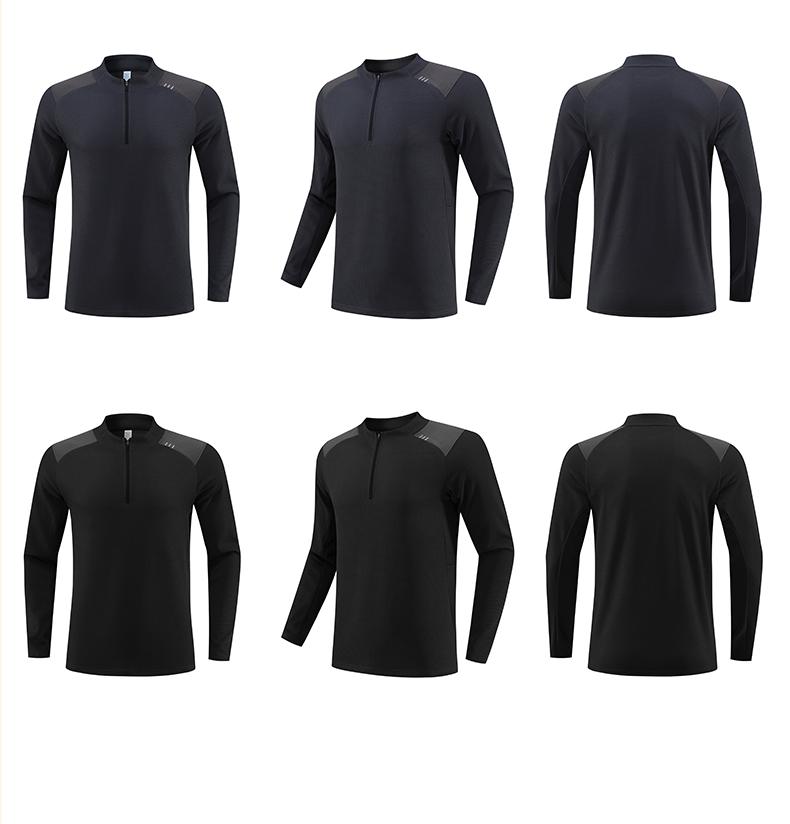 B670-Half-pull stand collar long sleeve sports long sleeve for Men