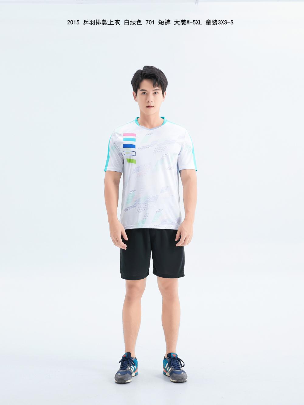 2015 Table Tennis and Badminton Clothing (Adult + Children) T-shirts, short sleeves, round neck