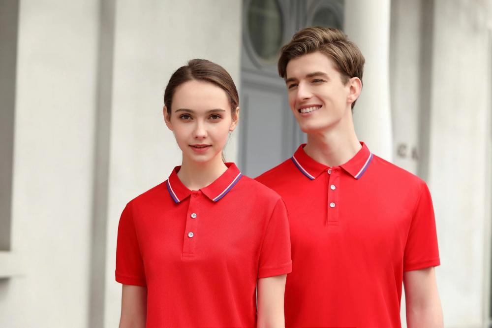 F698-Silk and cotton color matching Polo short-sleeved lapel