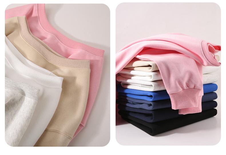 A7023-Chinese cotton round neck thin sweatshirt