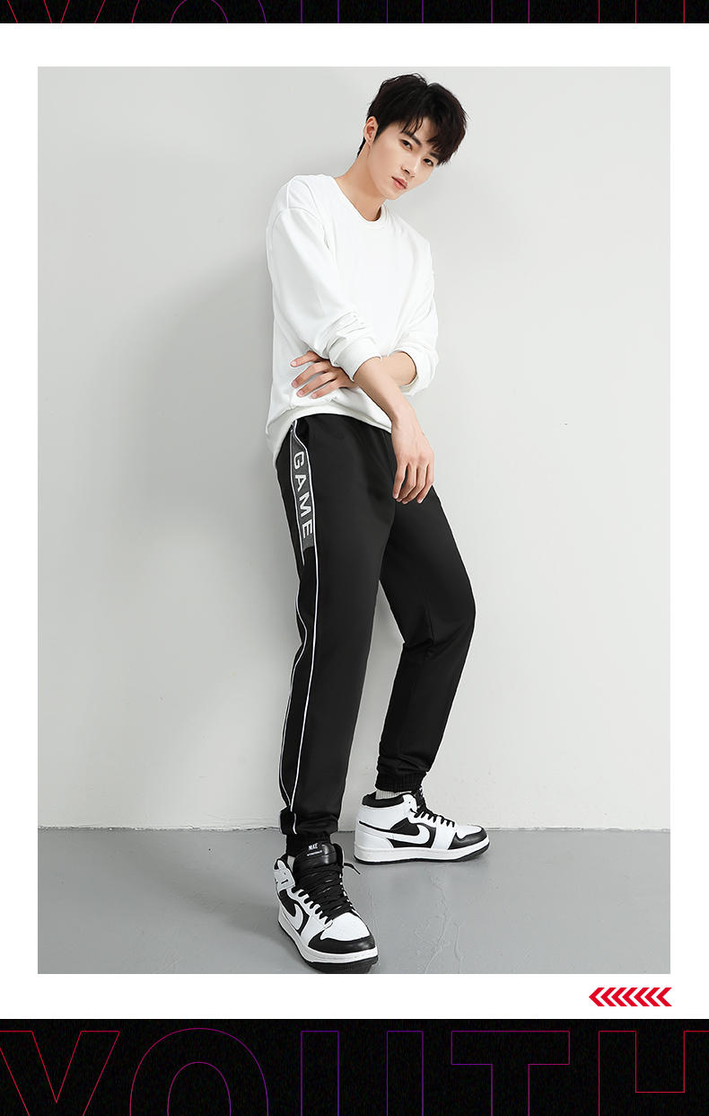 C829 Sports casual multifunctional cuffed trousers