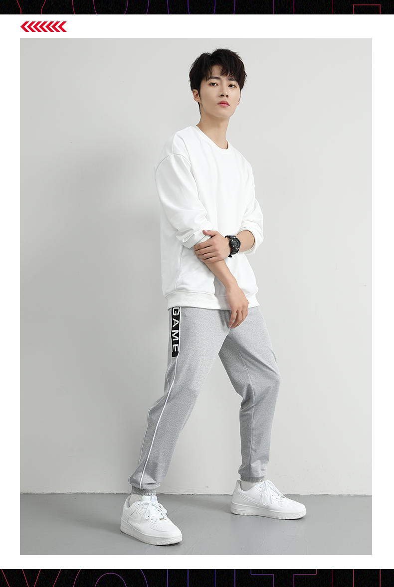 C829 Sports casual multifunctional cuffed trousers