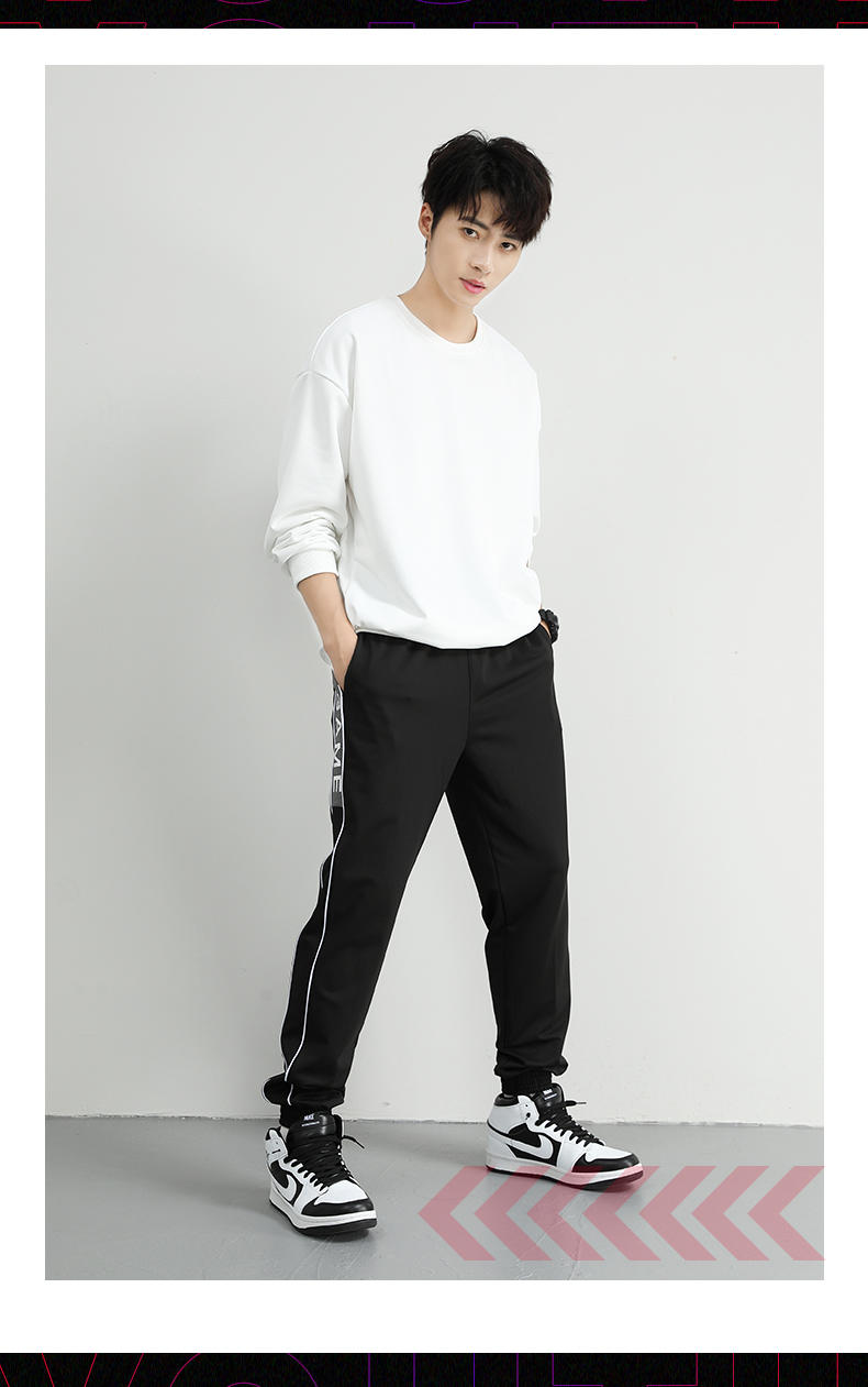 C829 Sports casual multifunctional cuffed trousers