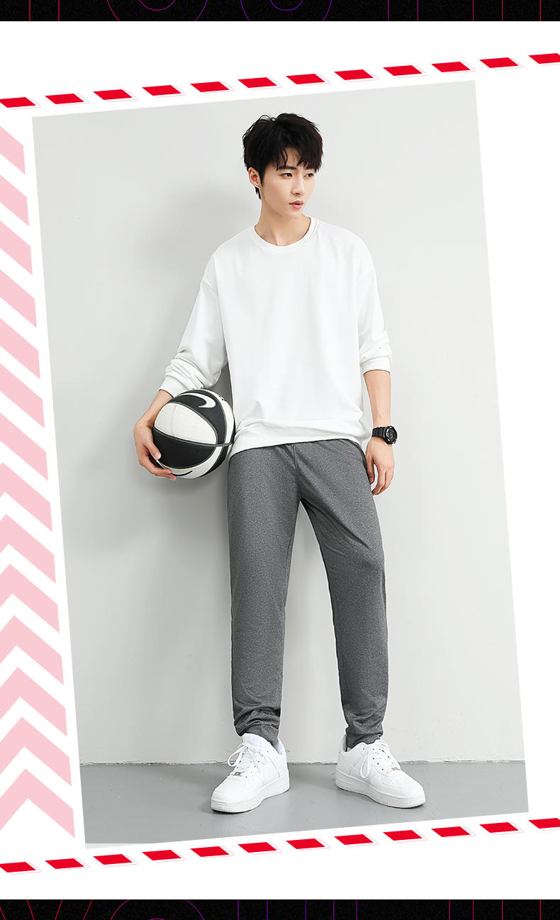 C832 Sports casual multifunctional cuffed trousers