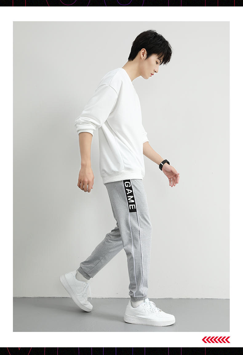 C829 Sports casual multifunctional cuffed trousers