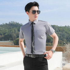 Business slim short-sleeved shirt men 171-3902 short-sleeved shirt men