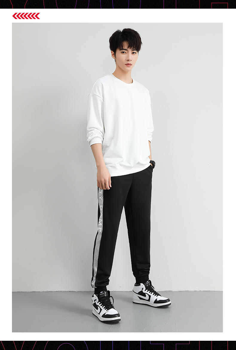 C827-Sports leisure multifunctional cuffed trousers