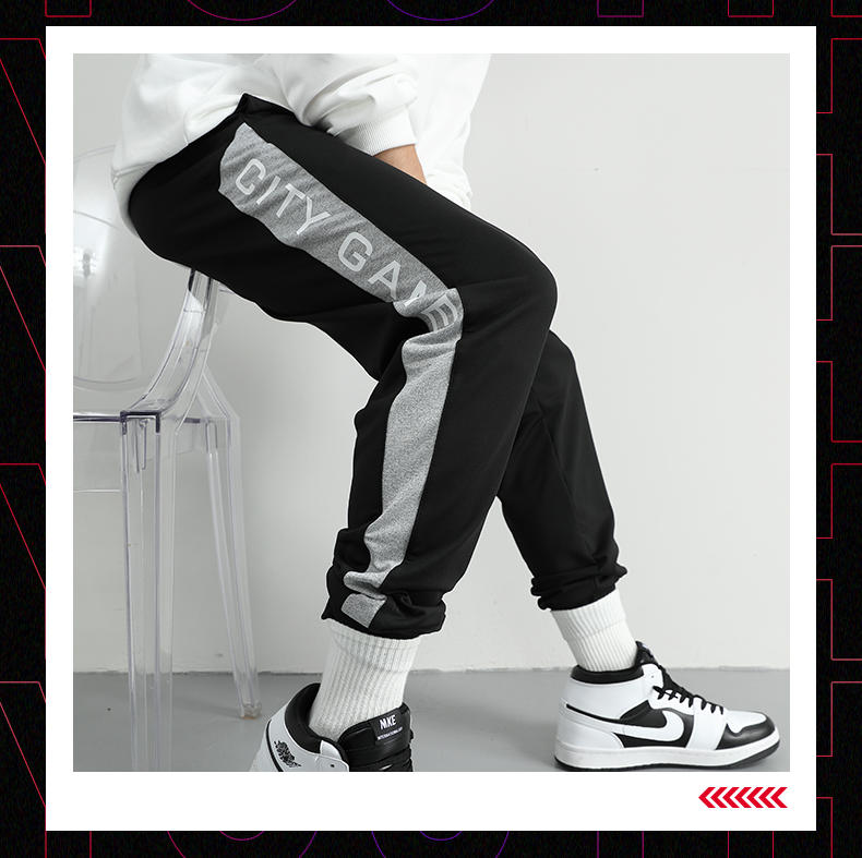 C827-Sports leisure multifunctional cuffed trousers