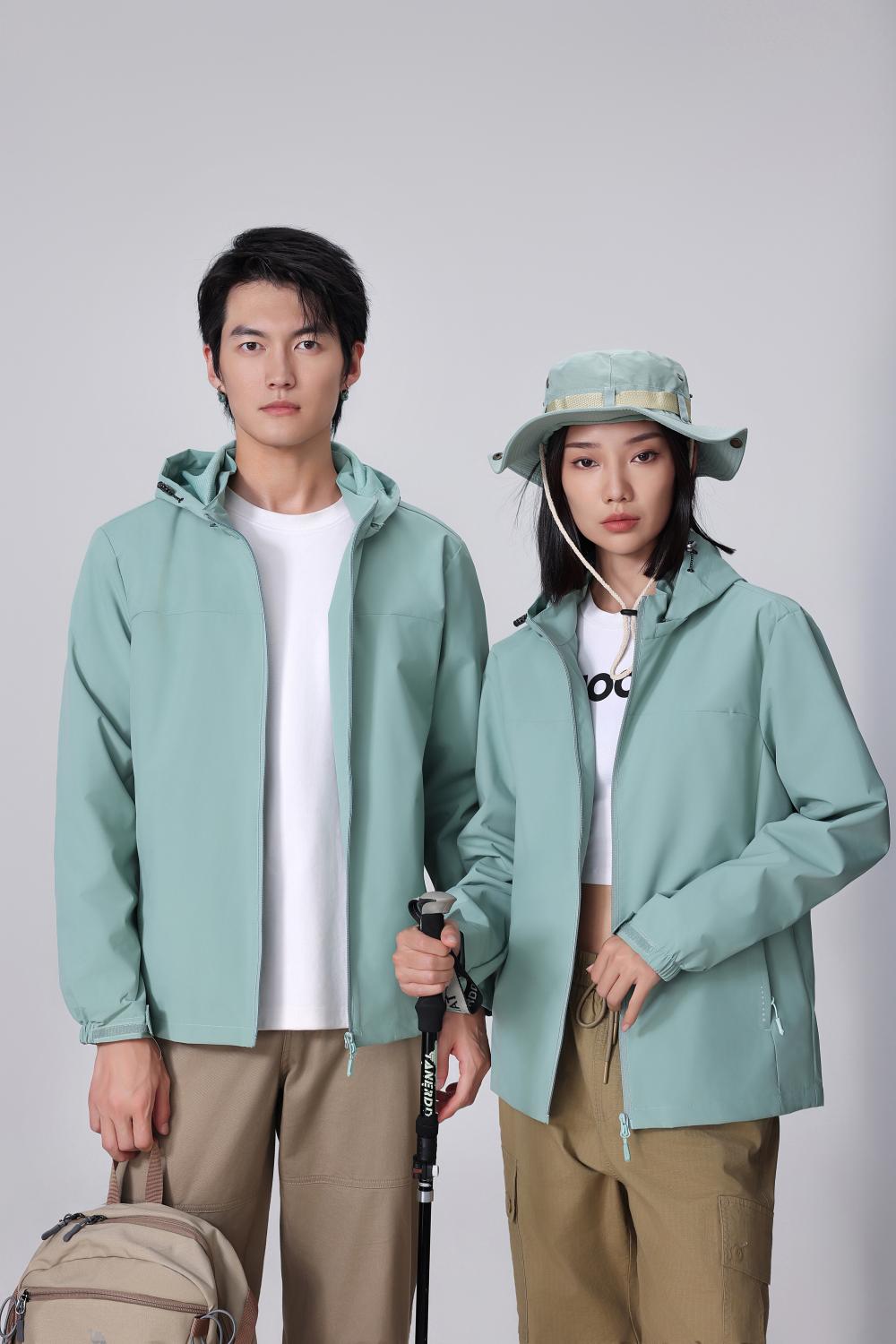 F557-Solid color thin double layer with inner mesh jacket