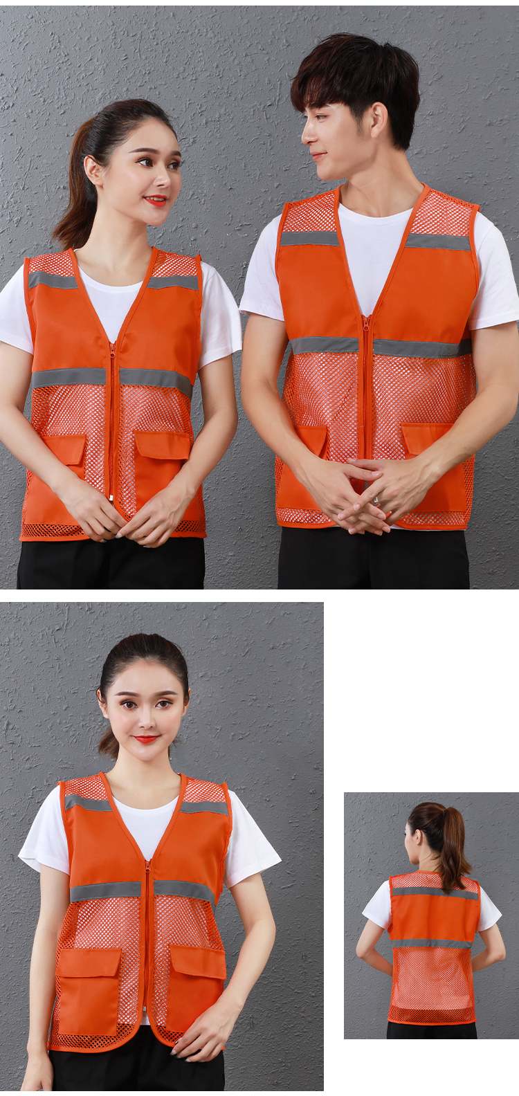 Volunteer work clothes fishing net reflective vest GR3-1808