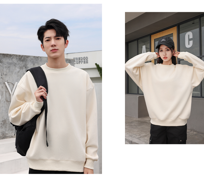 480g Chinese cotton Austrian grain velvet trendy brand round neck sweatshirt GJ18-BMY732