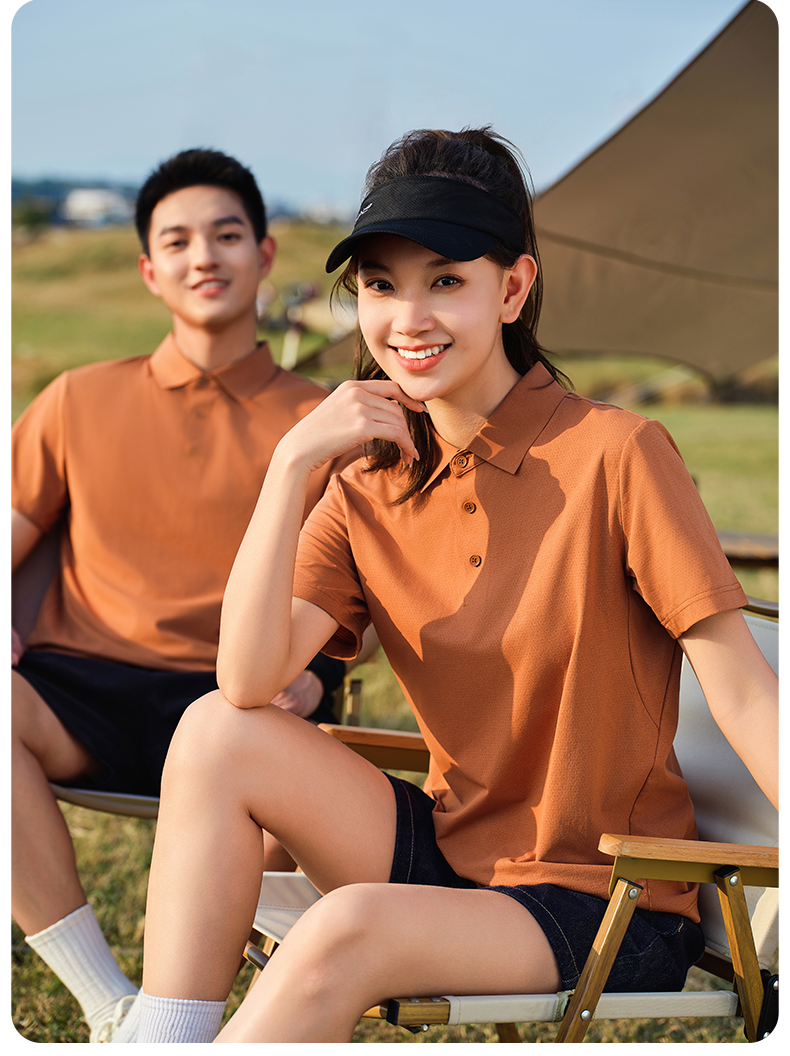 140g quick-drying 100 jacquard business lapel short-sleeved POLO shirt GJ39-6602