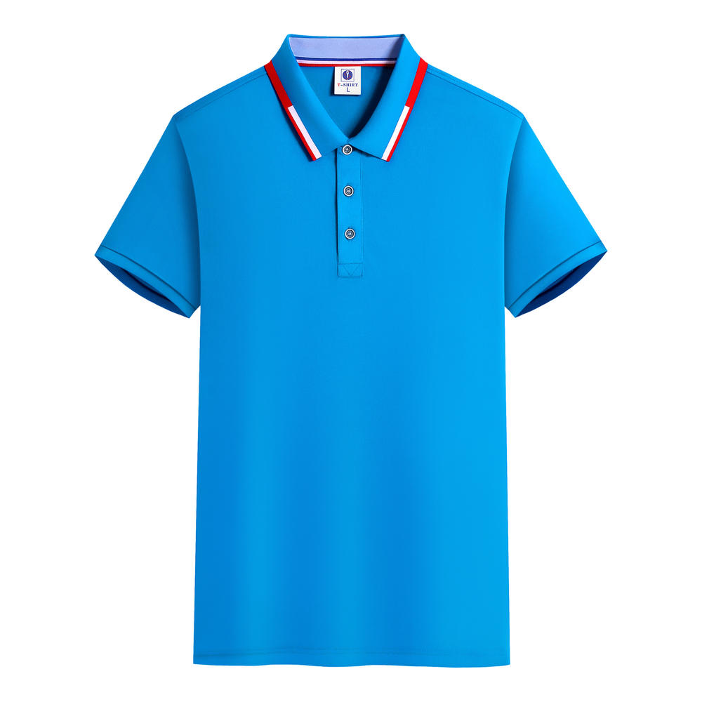 200g imitation cotton contrast collar short-sleeved Polo shirt GJ53-2108