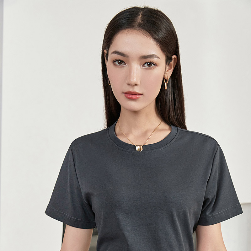 210g cool antibacterial double-sided Solona round neck short sleeve GJ7-338