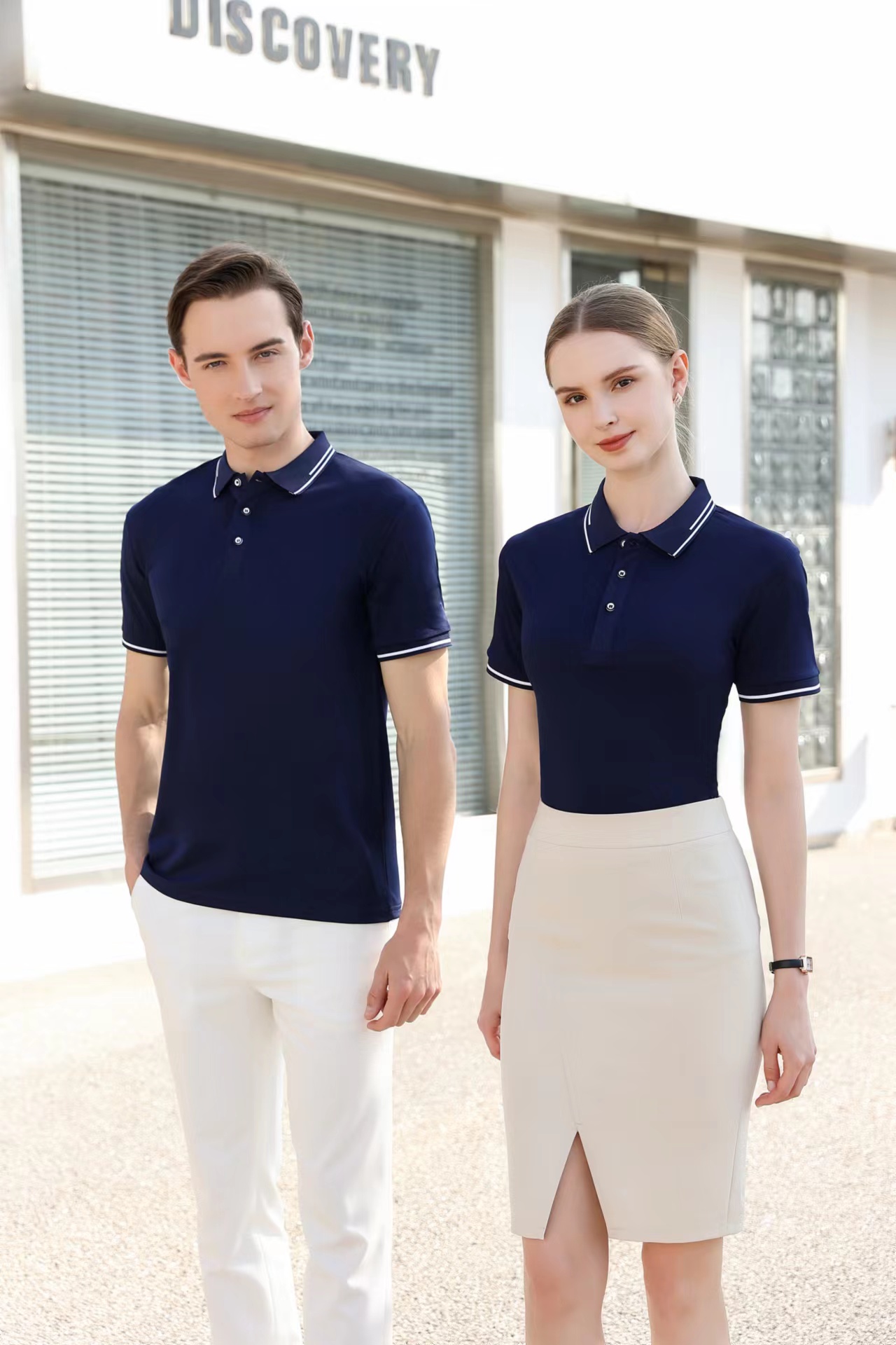 200g Bola Tencel beads short-sleeved lapel polo shirt GJ57-2666