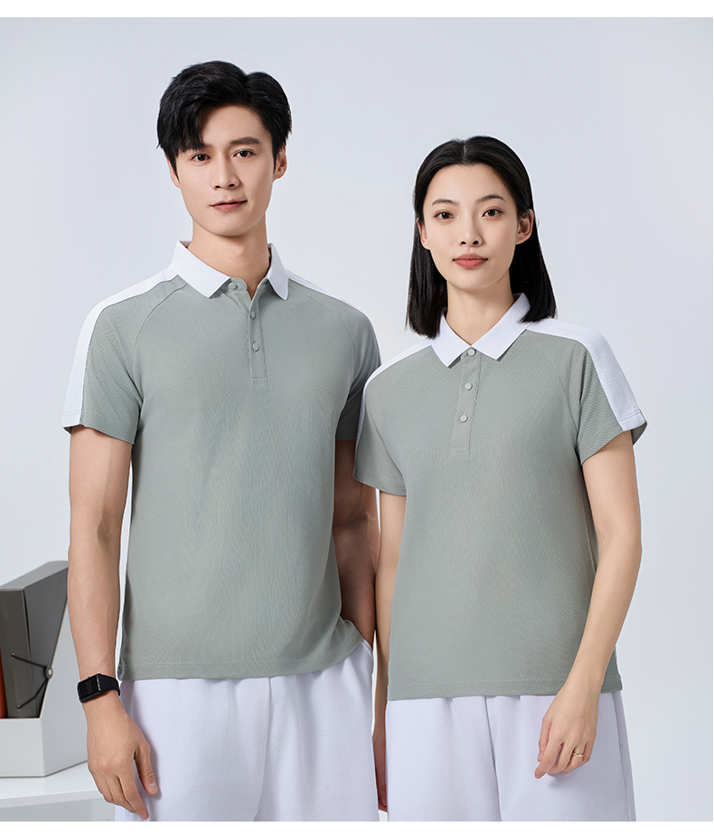 3D three-dimensional cutting short-sleeved lapel POLO shirt GJ20-37255