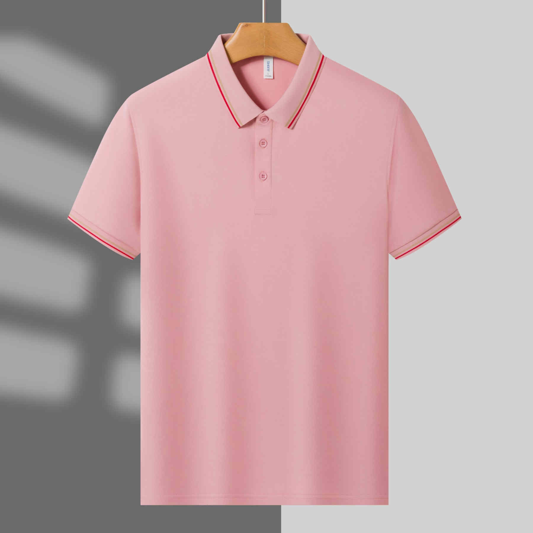 210g moisture absorbing quick-drying antibacterial ice ion fine bead short-sleeved lapel polo shirt L04-P142