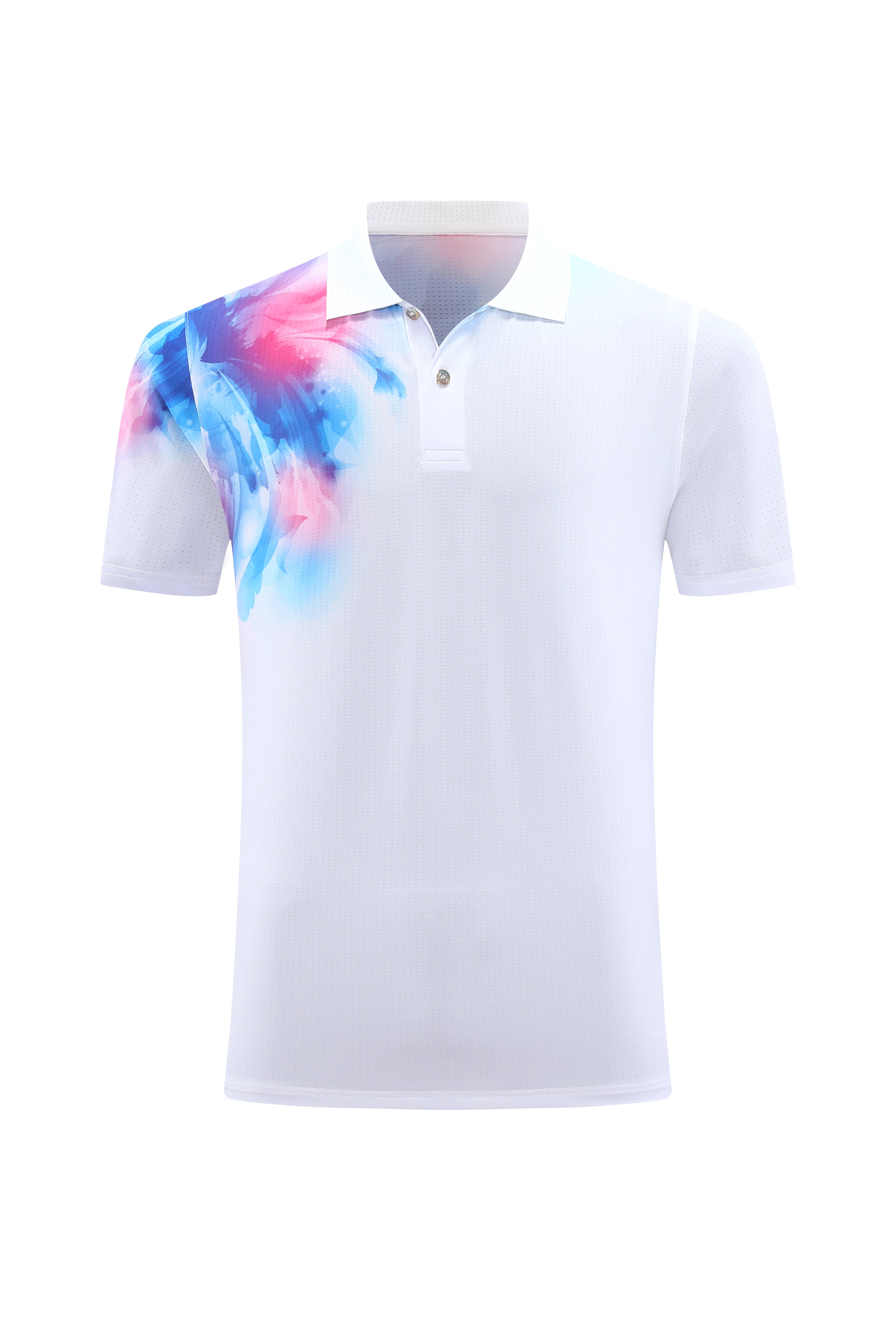 Moisture wicking gradient tie-dye round neck short sleeves 110-1851