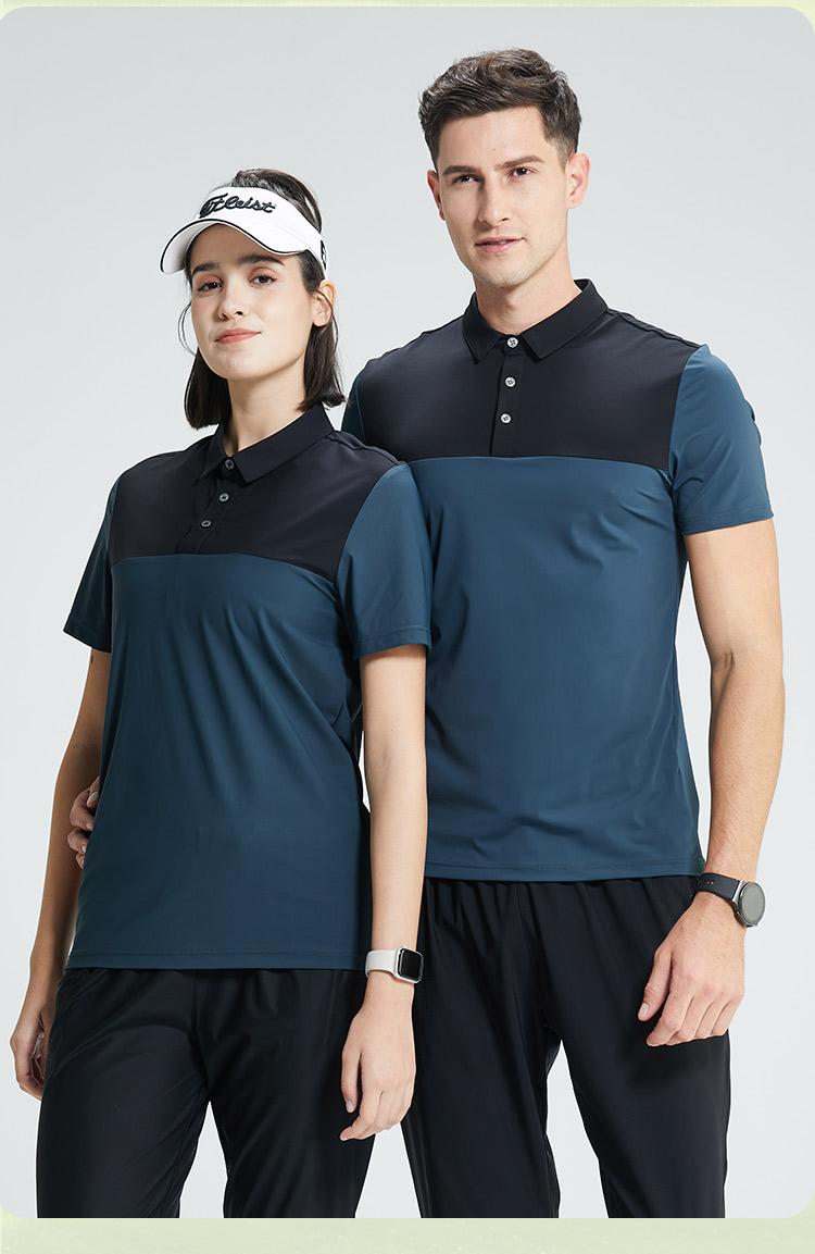 150g nylon blended quick-drying lapel short-sleeved POLO shirt 214-411A005