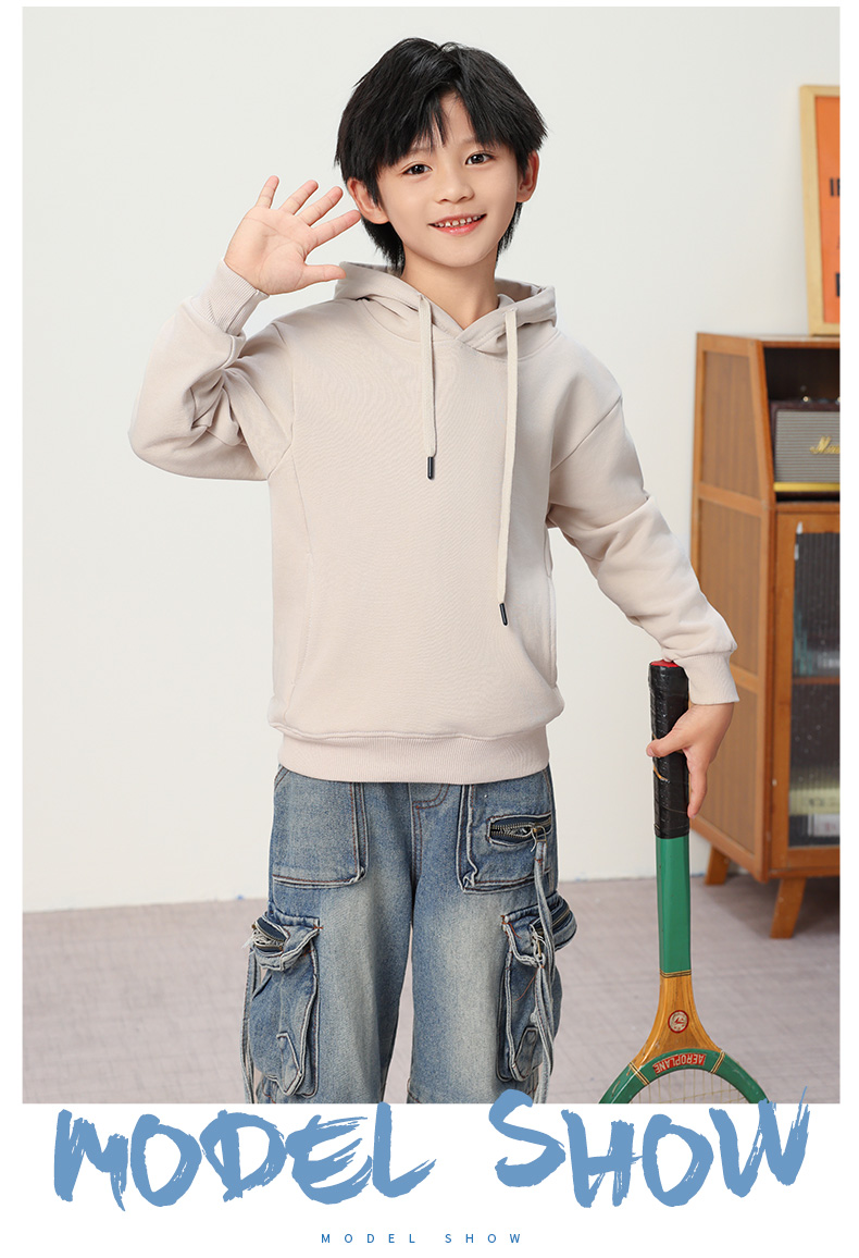 400g high quality macaron solid color hoodie sweatshirt children YZ03-9966