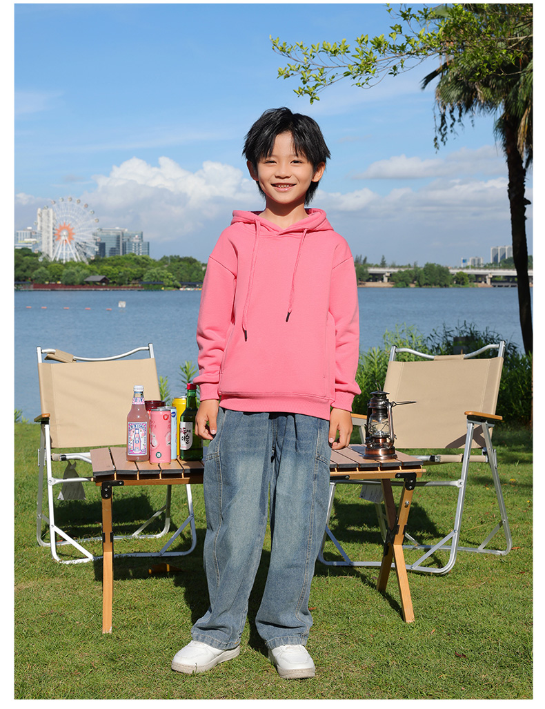 400g high quality macaron solid color hoodie sweatshirt children YZ03-9966