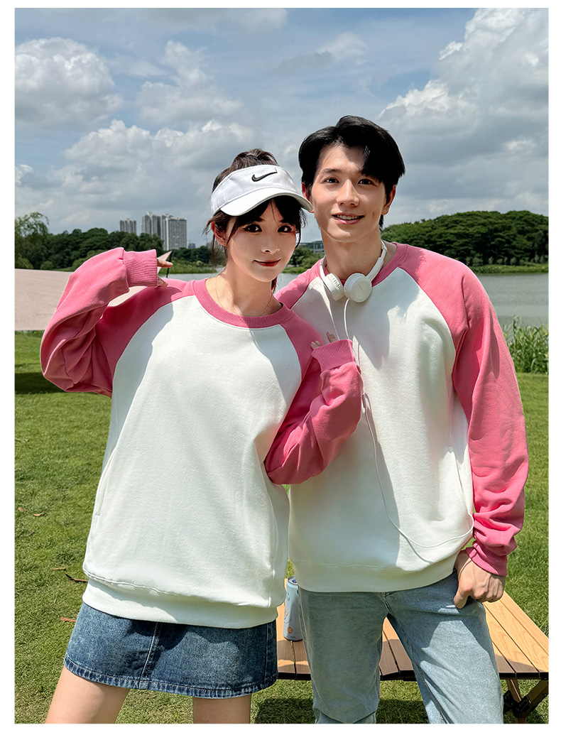 400g high-quality macaron raglan round neck sweatshirt for adults YZ03-9977