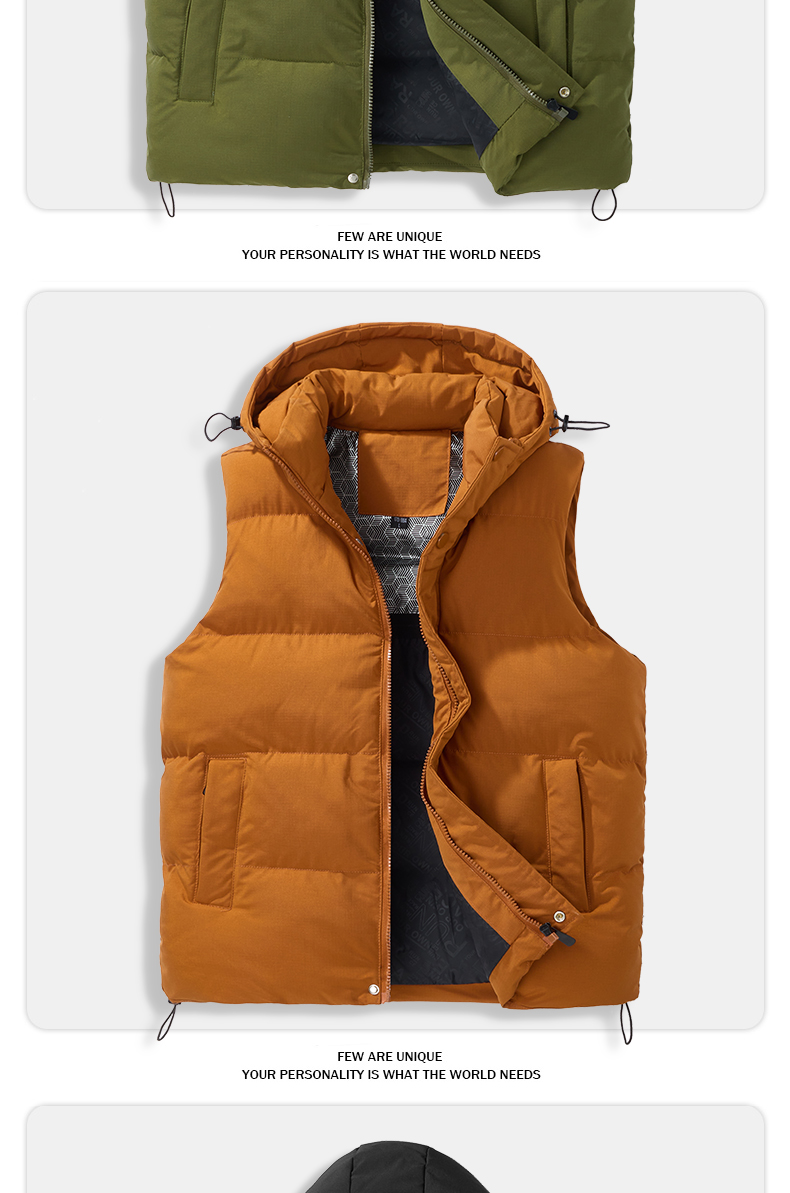 Fashionable brand OVERSIZE zipper vest KC1-777