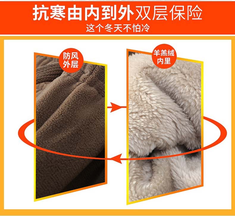 Lambskin Thickened Warm Fleece Pants KN1-99