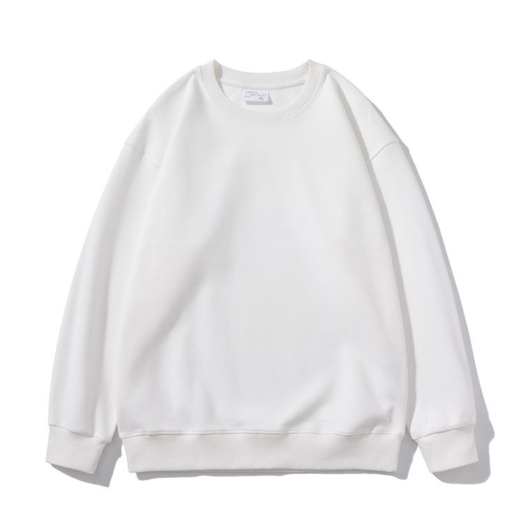 360g twill fabric fashionable loose round neck sweatshirt B08-twill round neck