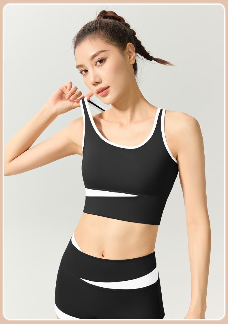 JYMN055-Peach contrast bra Sportswear Yoga Wear for Women