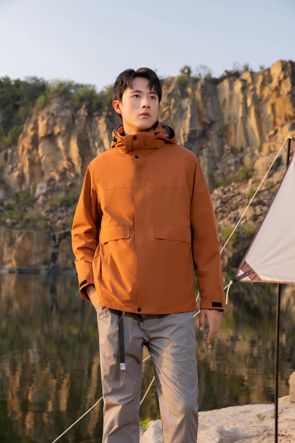 1866#3-in-1/small Oxford anti-hanging and anti-wrinkle soft liner/three-proof jacket//YKK zipper