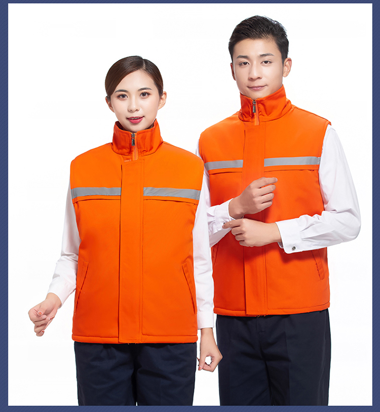 Full process polyester cotton canvas plus cotton lining pocket vest H22-902