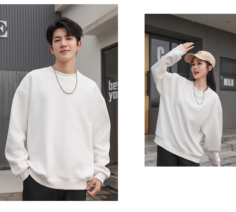 480g Chinese cotton Austrian grain velvet trendy brand round neck sweatshirt GJ18-BMY732