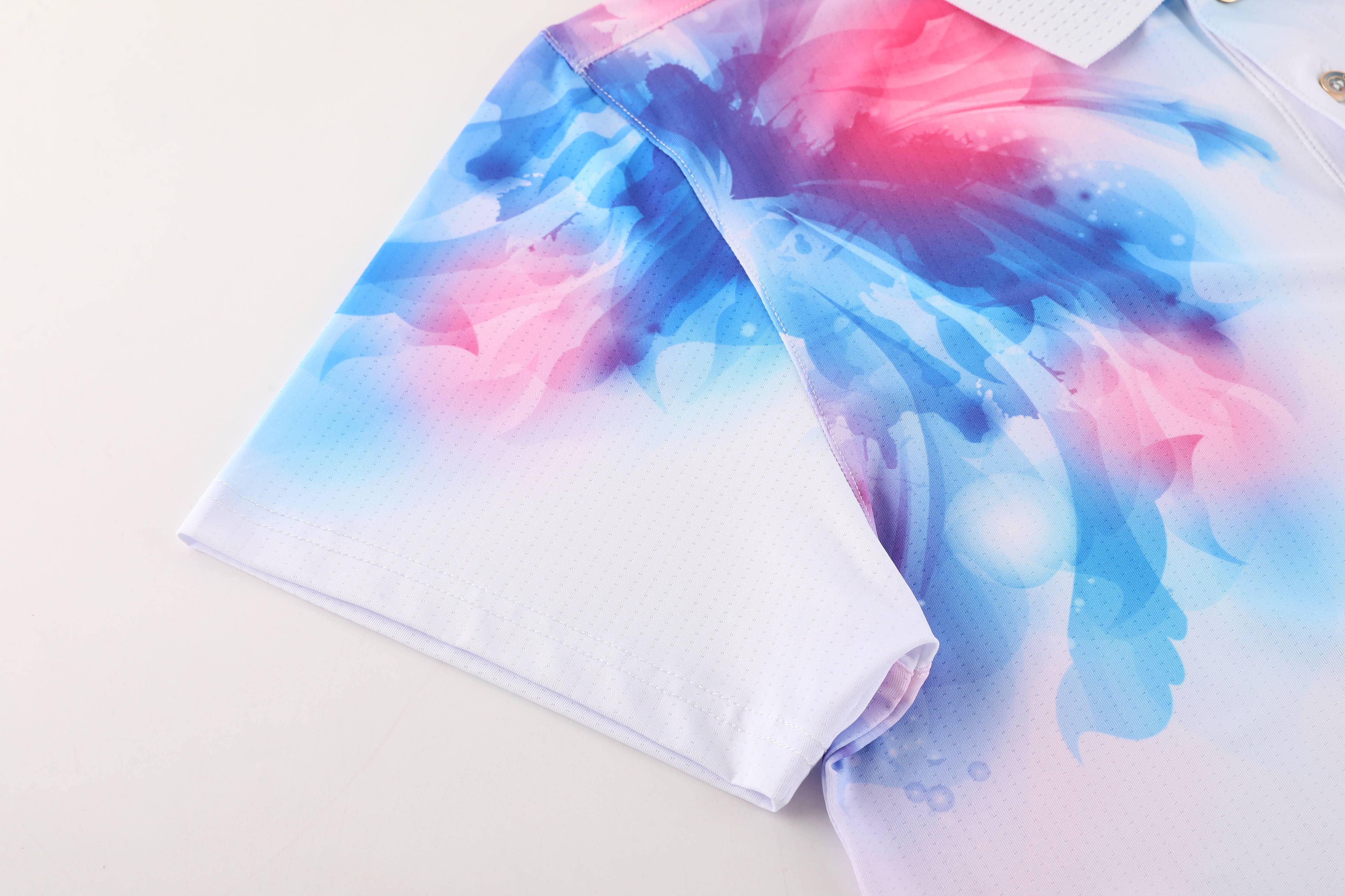 Moisture wicking gradient tie-dye round neck short sleeves 110-1851