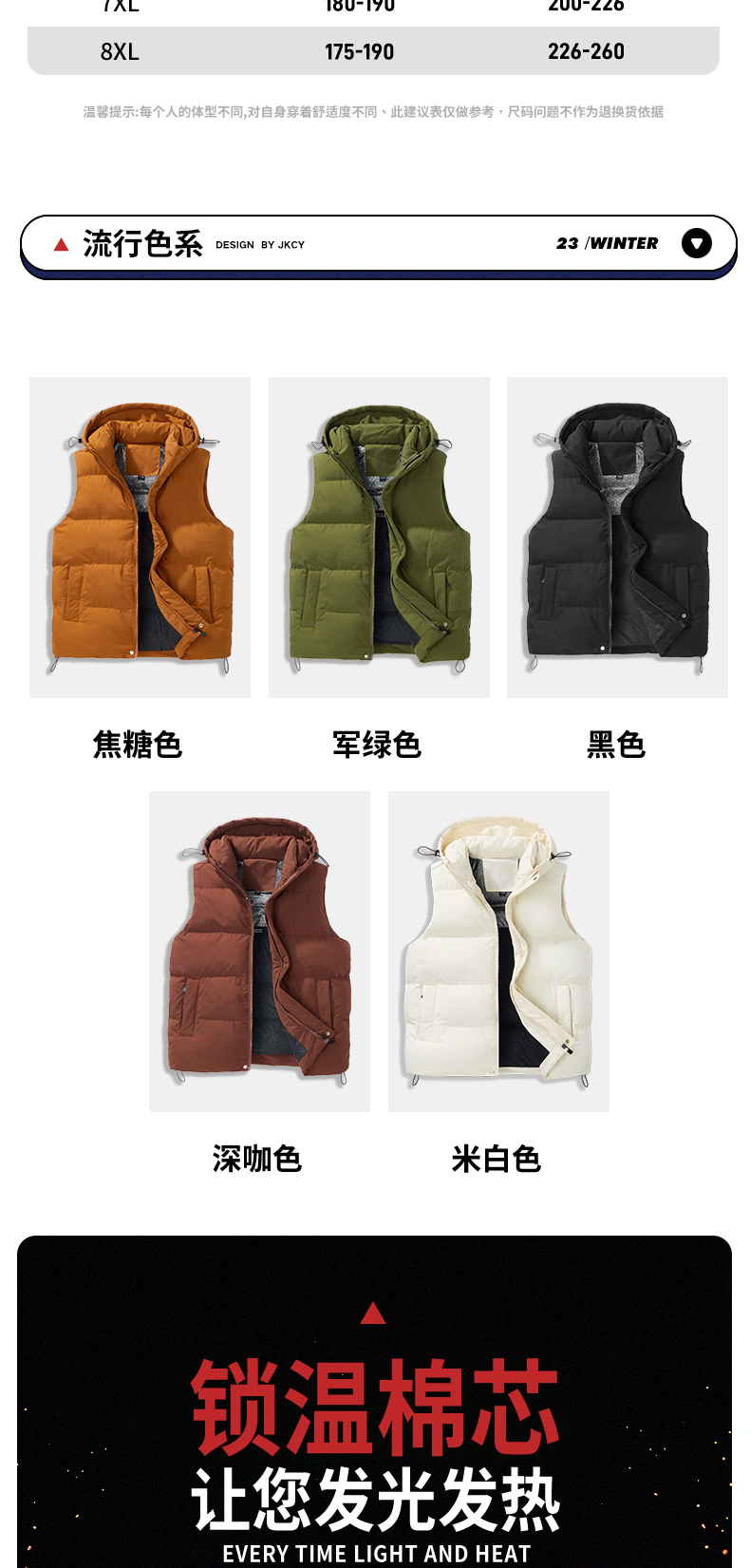 Fashionable brand OVERSIZE zipper vest KC1-777