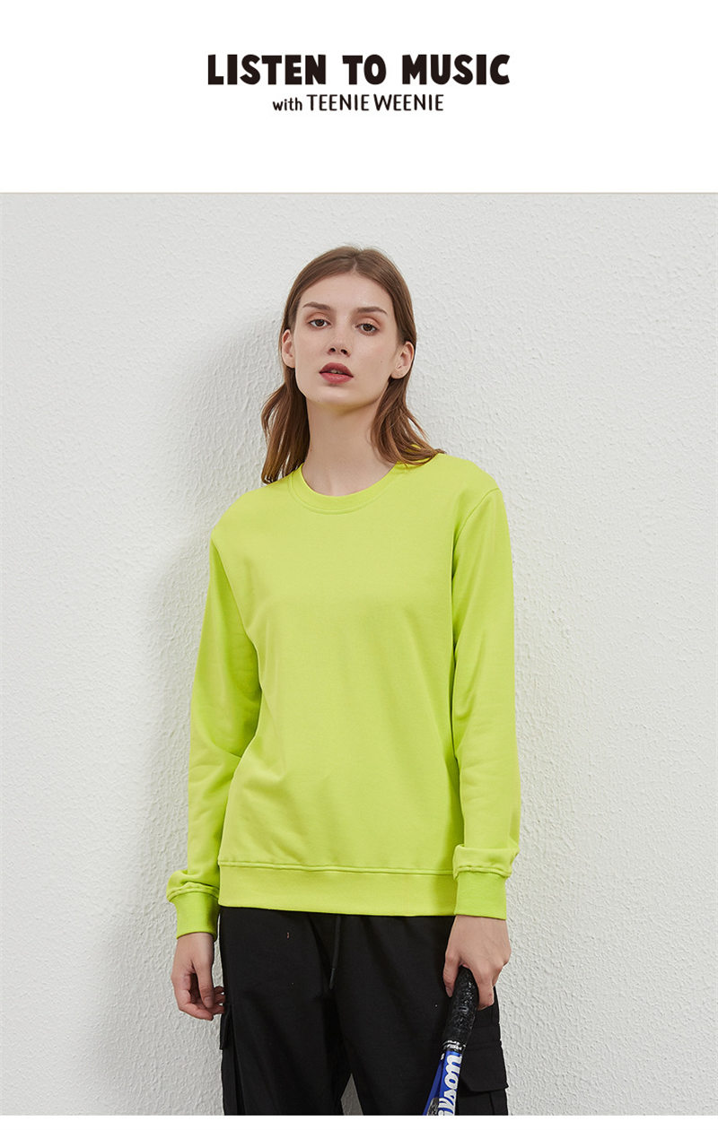 Fashion candy color casual Japanese terry round neck sweatshirt BC10-280g terry round neck sweatshirt