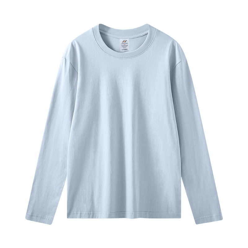 230g20 combed tight siro cotton round neck long sleeve T-shirt G21-U-X93C